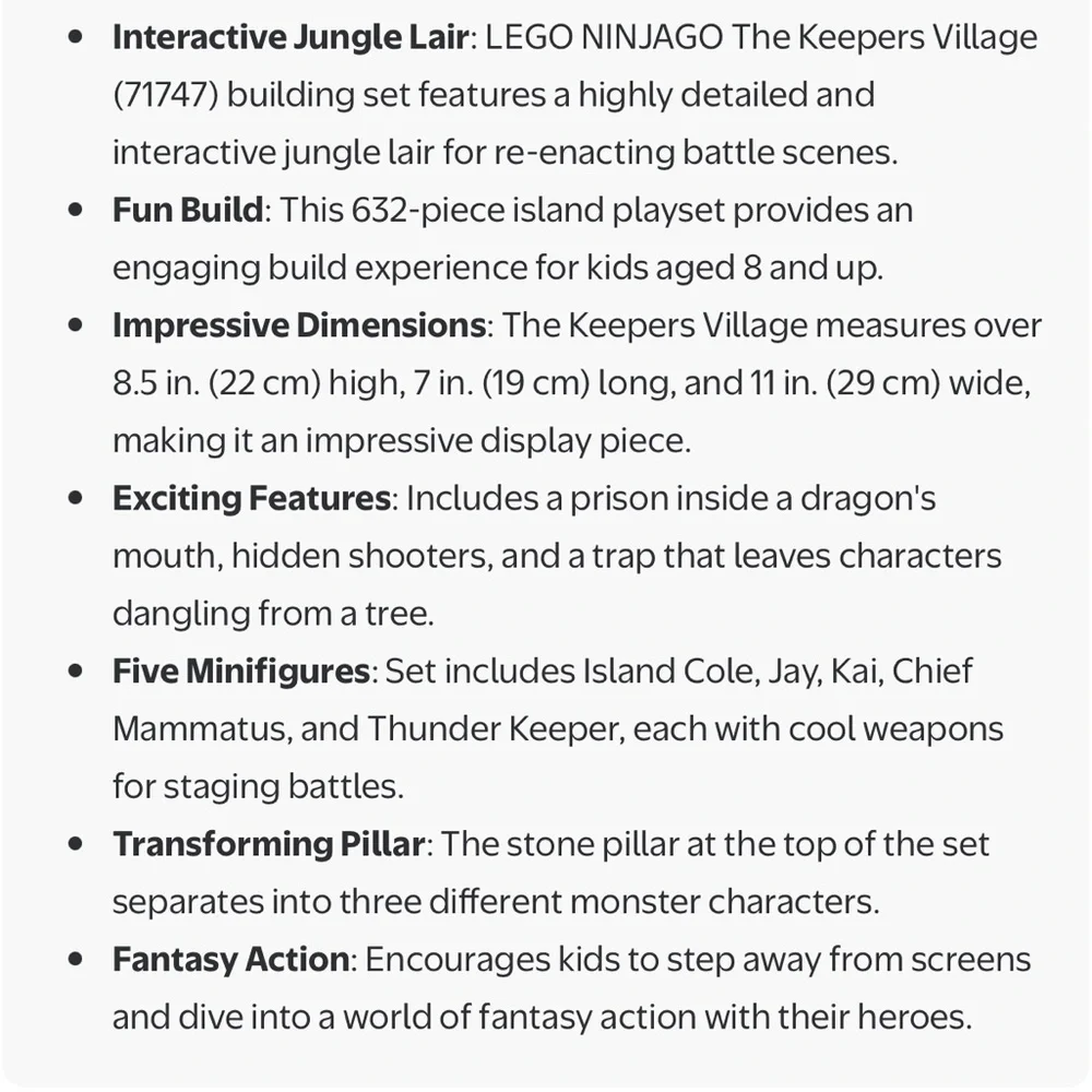 LEGO Ninjago Keepers Village Set - Multicolor - Picture 6 of 6